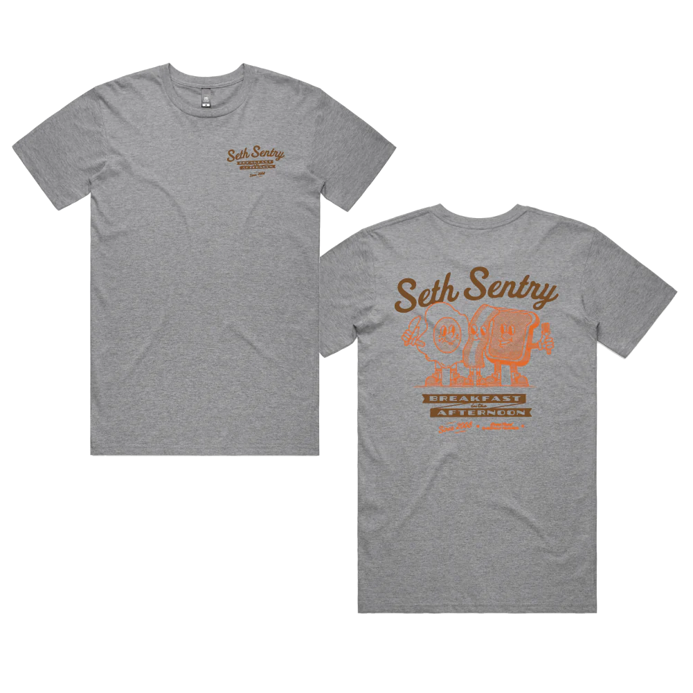 SETH SENTRY | EGG & BACON Grey t-shirt