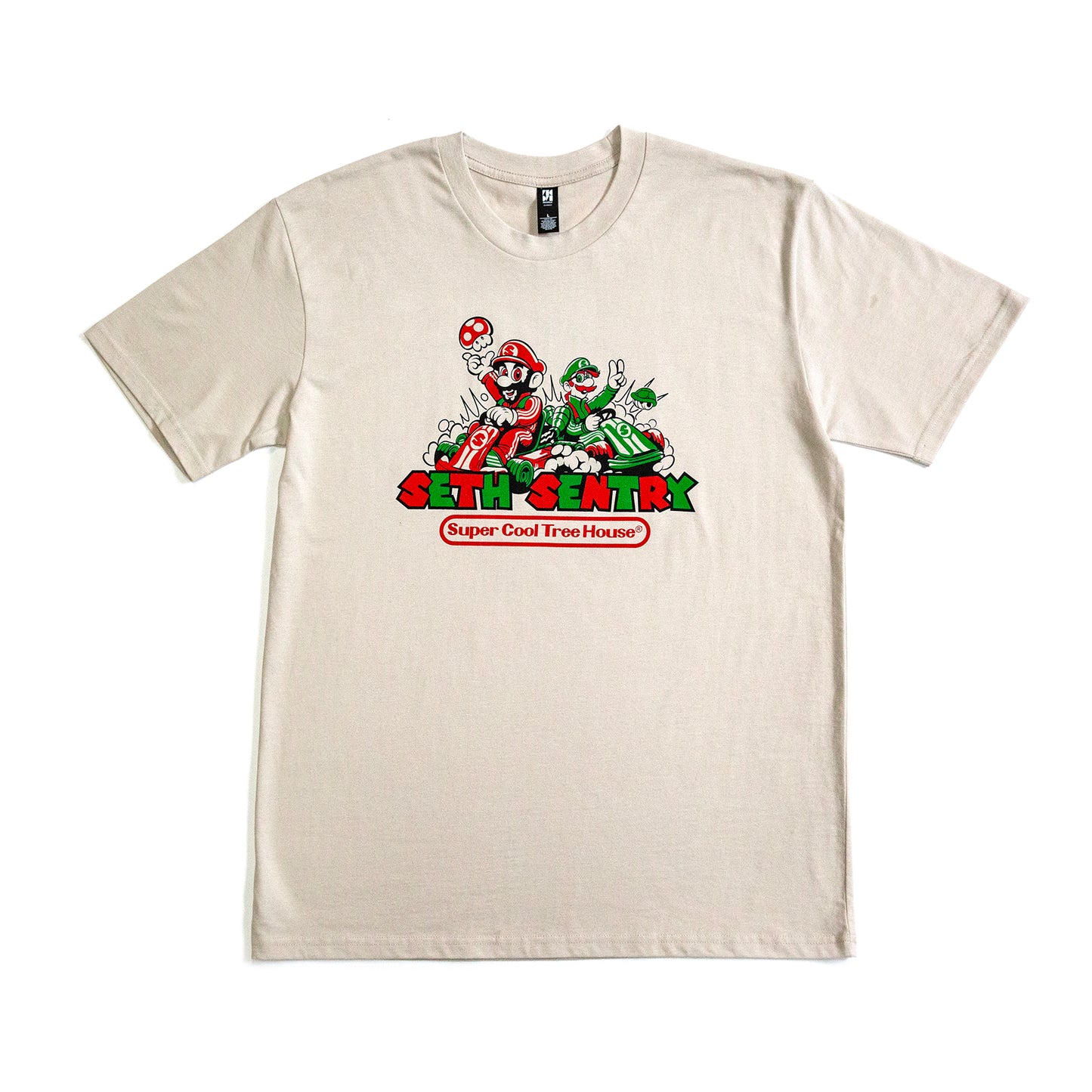 SETH SENTRY | MARIO KART Natural T-shirt