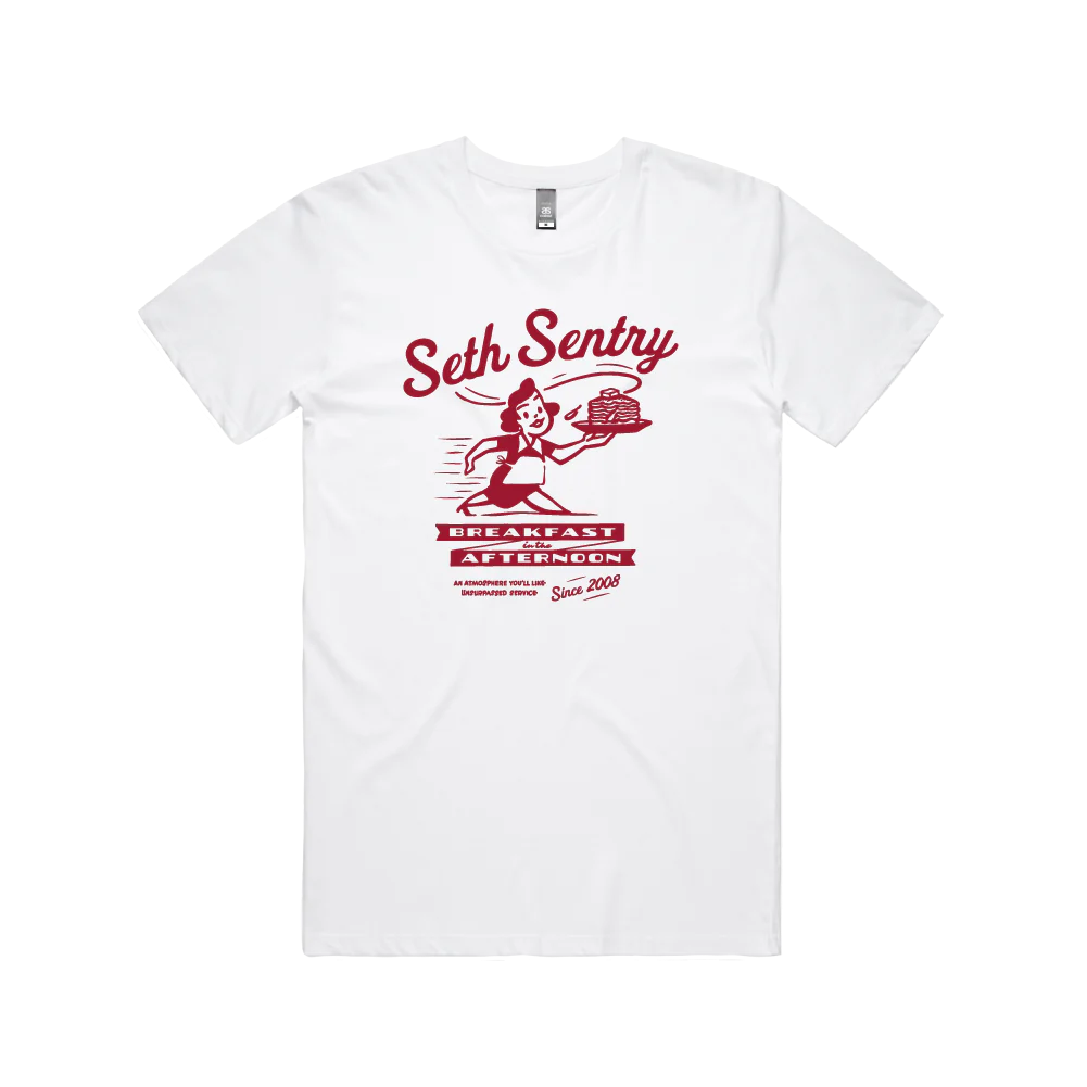 SETH SENTRY | WAITRESS BREAKFAST White T-shirt