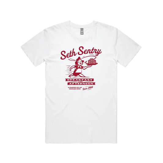 SETH SENTRY | WAITRESS BREAKFAST White T-shirt