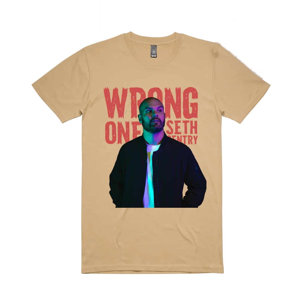 SETH SENTRY | WRONG ONE Tan T-shirt